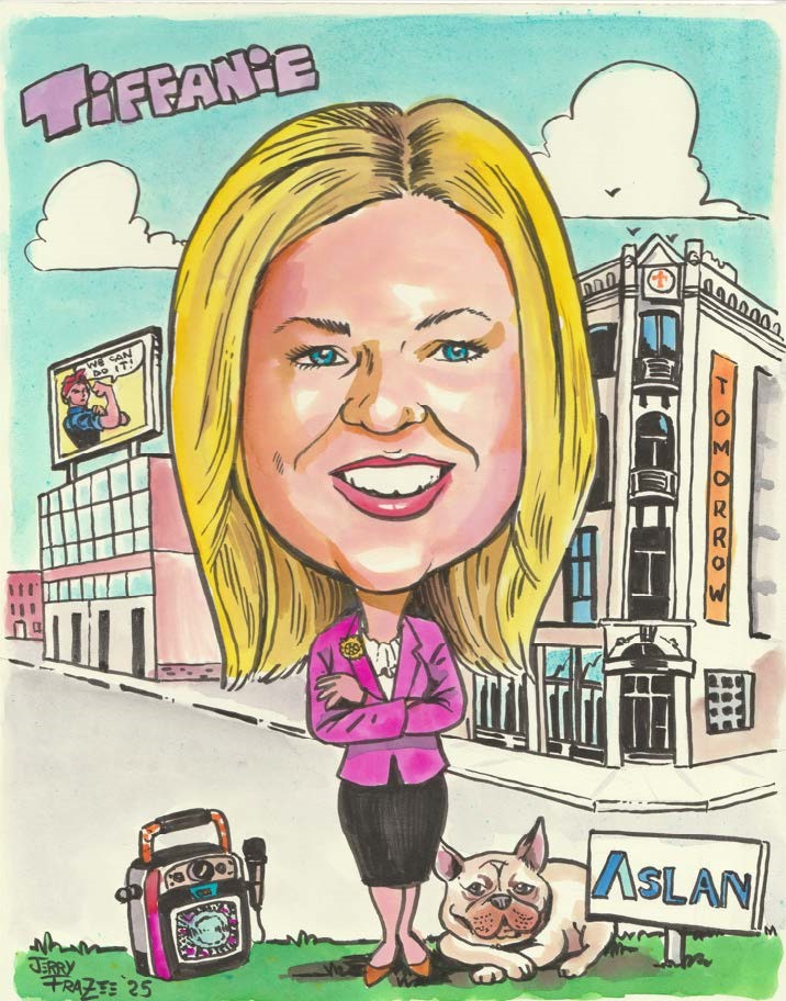 Dinner of Firsts 2025 honoree Tiffanie Robinson caricature