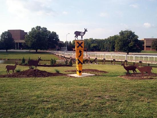 Deer Crossing Sculpture