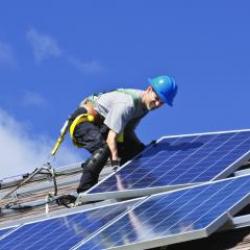 Photo of a Solar Photovoltaic Installer.