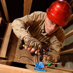 Photo of an electrician.