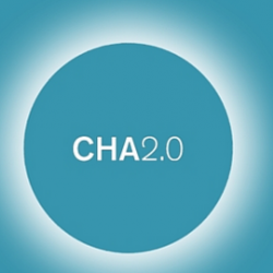 Cha 2.0 logo in deep turquoise color