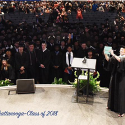 TCAT-Chattanooga Class of 2018 class photo with Pres. Ashford taking selfie