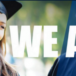 Graduate smiling with words We Are ChattState