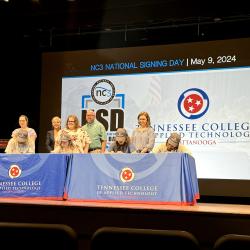 Students sign letters of intent during TCAT National Signing Day.
