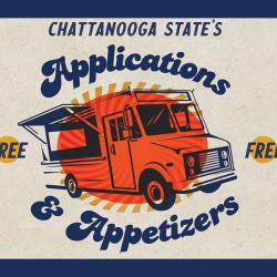 clip art of food truck announcing applications and appetizers