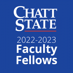 ChattState 2022–2023 Faculty Fellows on a blue background