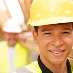 headshot of hispanic man in hard hat