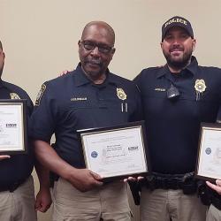 chattstate police officers with their awards