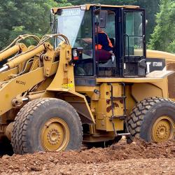 heavy equipment being used by students