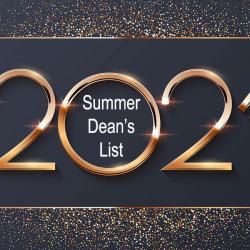 2021 word with  summer dean's list words