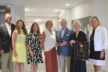 Left to right, Tom White, Rachel Hargis, Dr. Kim McCormick, Rachel Harris, Jim Coleman, Liz Ahmed, Dr. Rebecca Ashford 