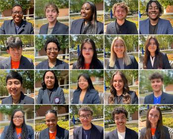 Photo grid showing ChattState's 20 Student Ambassadors for the 2024-2025 school year.