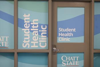 Entrance to ChattState's student health clinic.