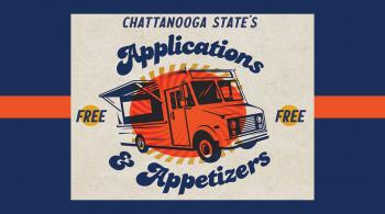 clip art of food truck announcing applications and appetizers