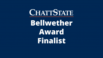 ChattState Bellwether Award Finalist ChattState Bellwether Award Finalist in white letters on a blue background