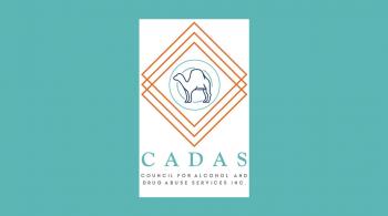 letters CADAS against teal background
