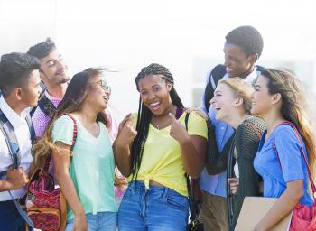 group of high school students