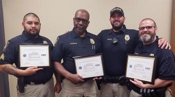 chattstate police officers with their awards