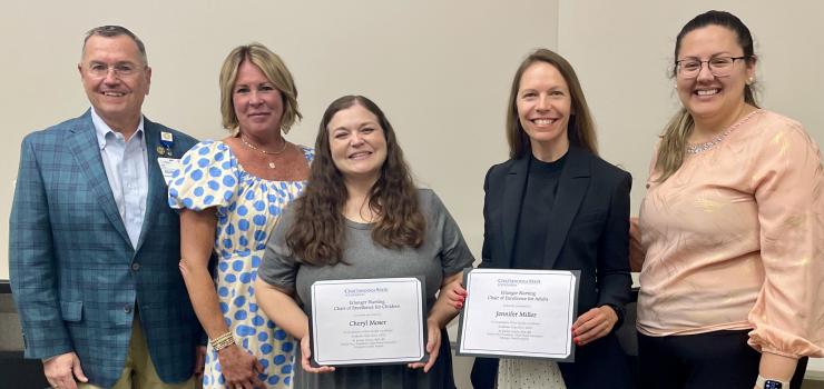Left to right: Jim Coleman, Rachel Harris, Charyl Moser, Jennifer Miller, and Lindsey O'Hagan